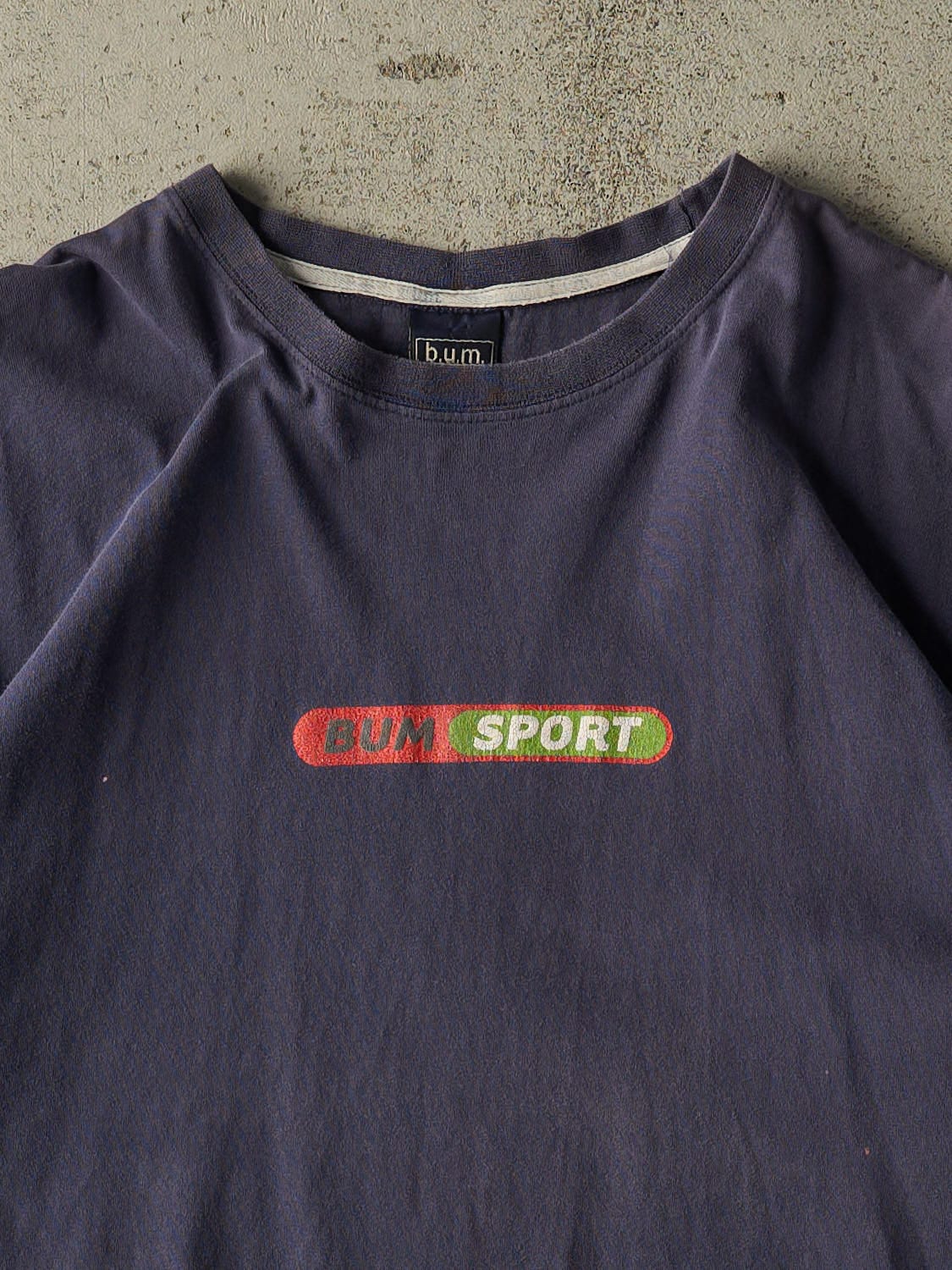 Vintage 90s Navy Blue Bum Sport Tee (XL)