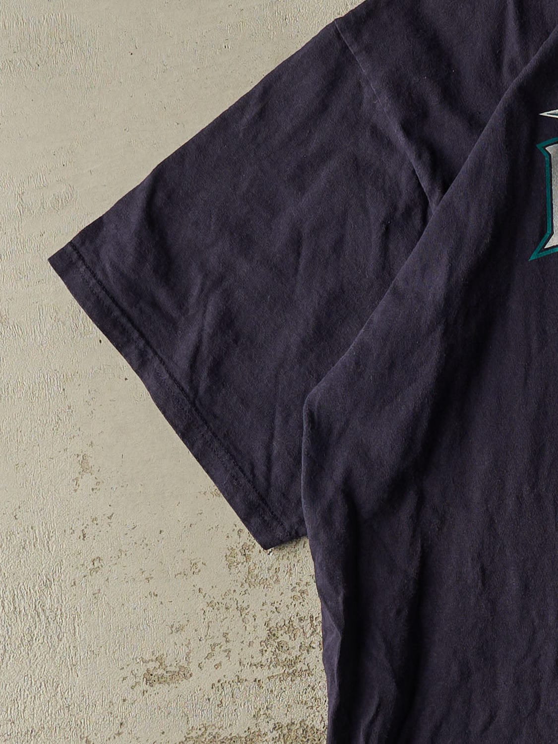 Vintage 90s Navy Blue Seattle Mariners Tee (XXL)
