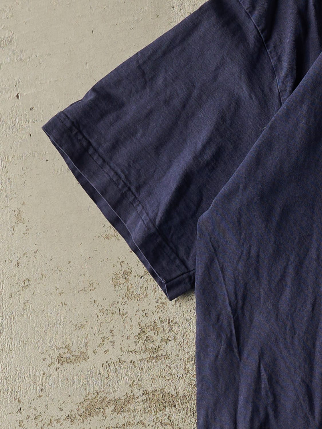 Vintage 90s Navy Blue Adidas Embroidered Tee (L/XL)