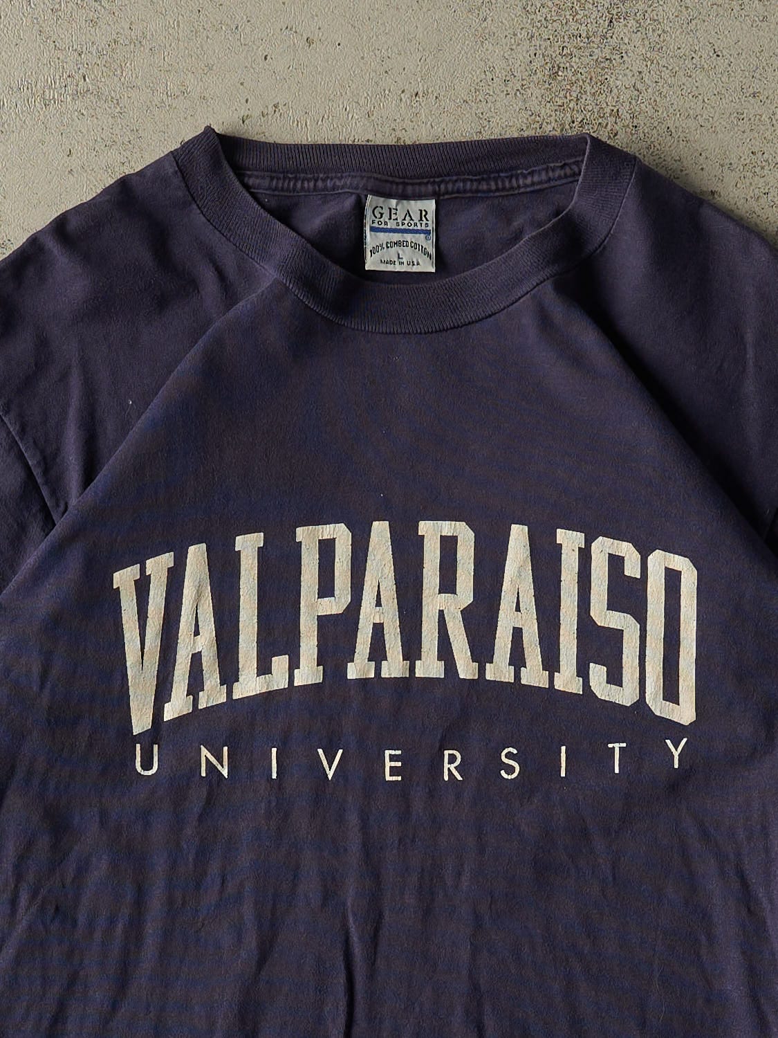 Vintage 90s Navy Blue Valparaiso University Tee (M/L)