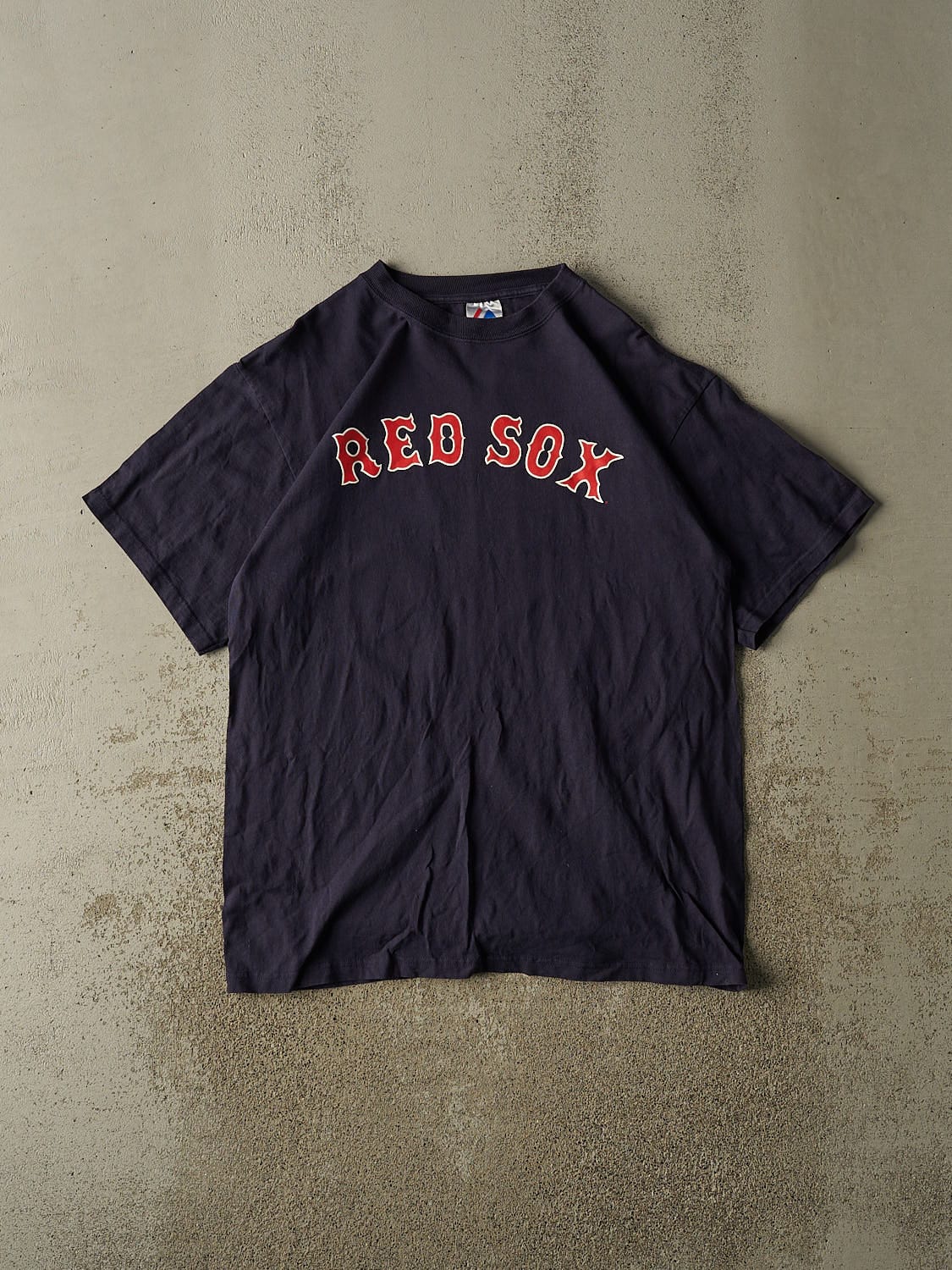 Vintage Y2K Navy Blue Boston Red Sox #33 Jason Varitek Player Tee (XL/XXL)