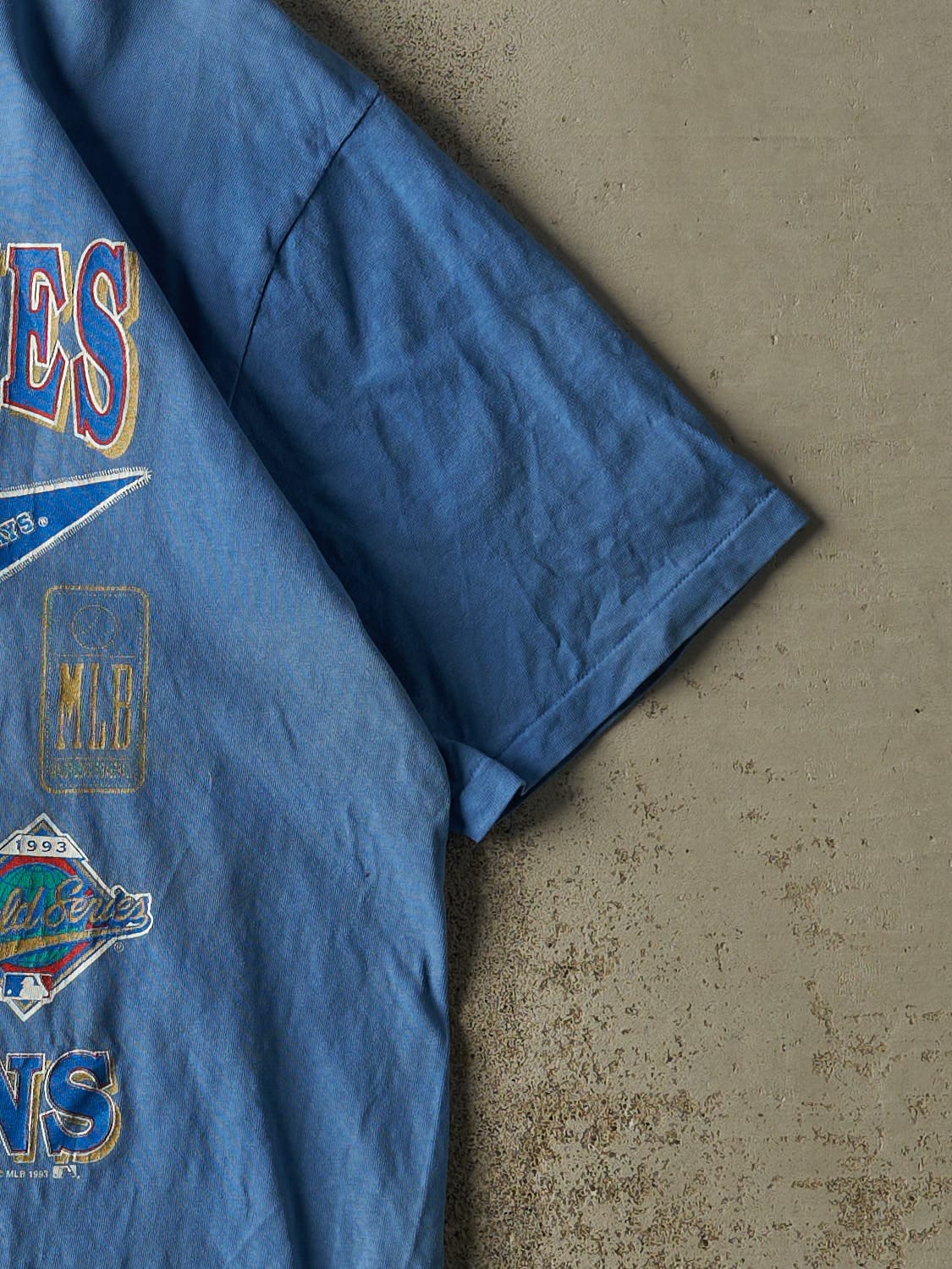 Vintage 93' Baby Blue Toronto Blue Jays World Series Champions Tee (L/XL)