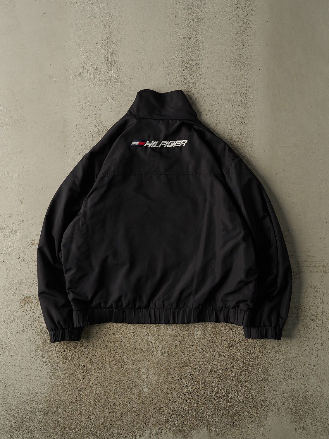 Vintage 90s Black Tommy Hilfiger Fleece Lined Jacket (L)