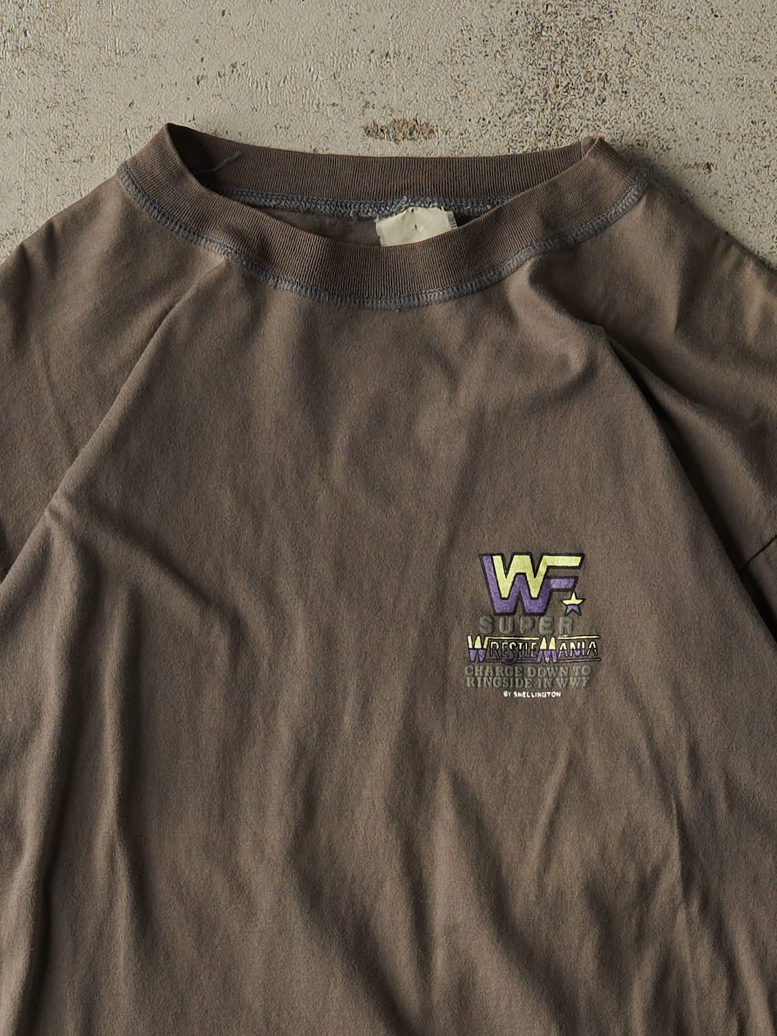 Vintage 90s Charcoal Grey WWF Wrestle Mania Tee (XS/S)
