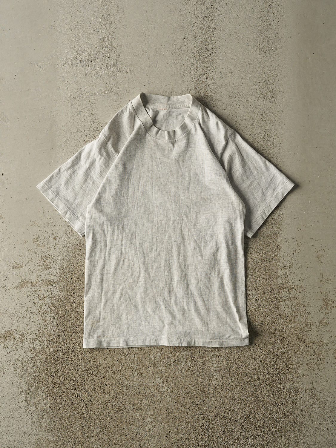 Vintage 90s Heather Grey Blank Single Stitch Tee (XS/S)