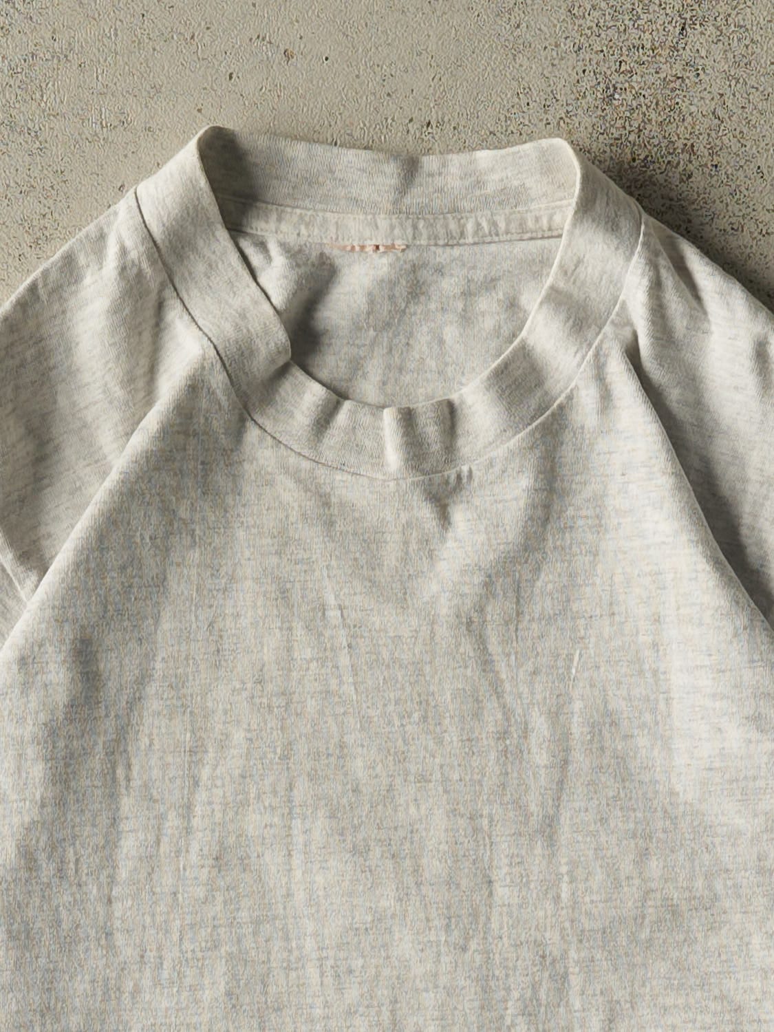 Vintage 90s Heather Grey Blank Single Stitch Tee (XS/S)