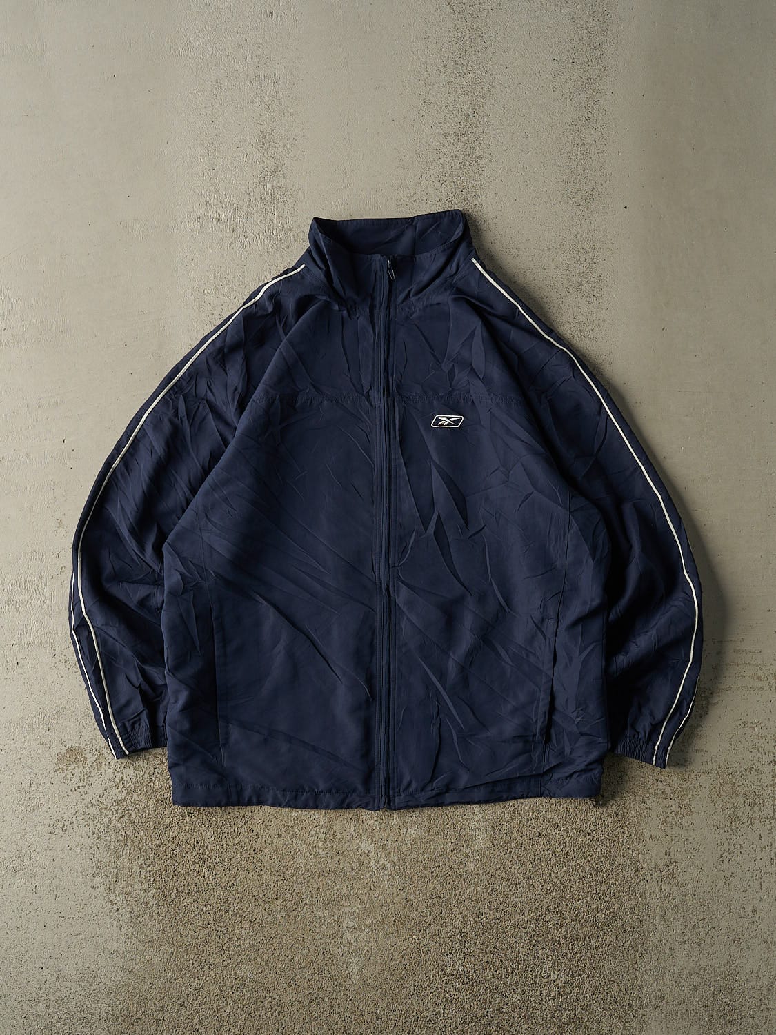 Vintage 90s Navy Blue Reebok Windbreaker Jacket (XXL/XXXL)