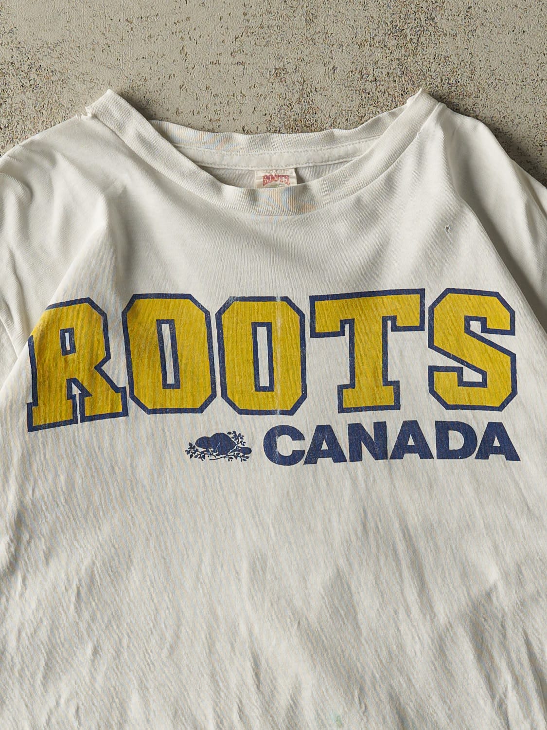 Vintage 90s White Roots Canada Tee (M)