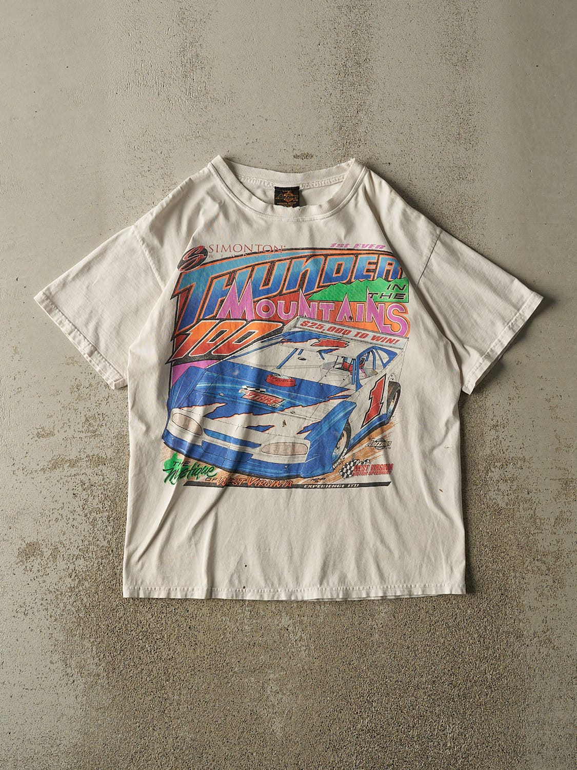 Vintage 98' White Thunder Mountain Racing Tee (M/L)