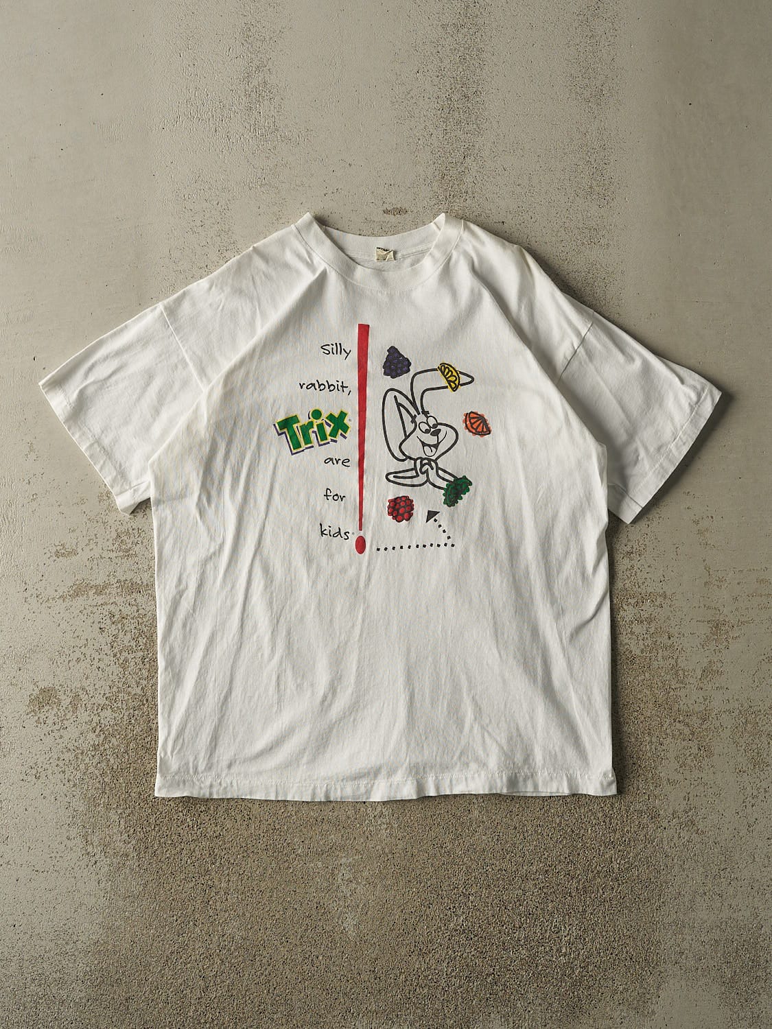 Vintage 90s White Trix Tee (XL)