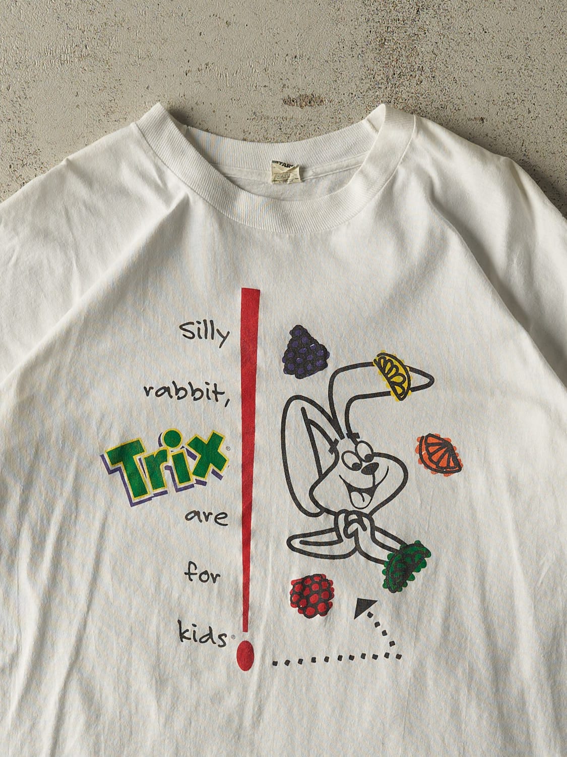 Vintage 90s White Trix Tee (XL)