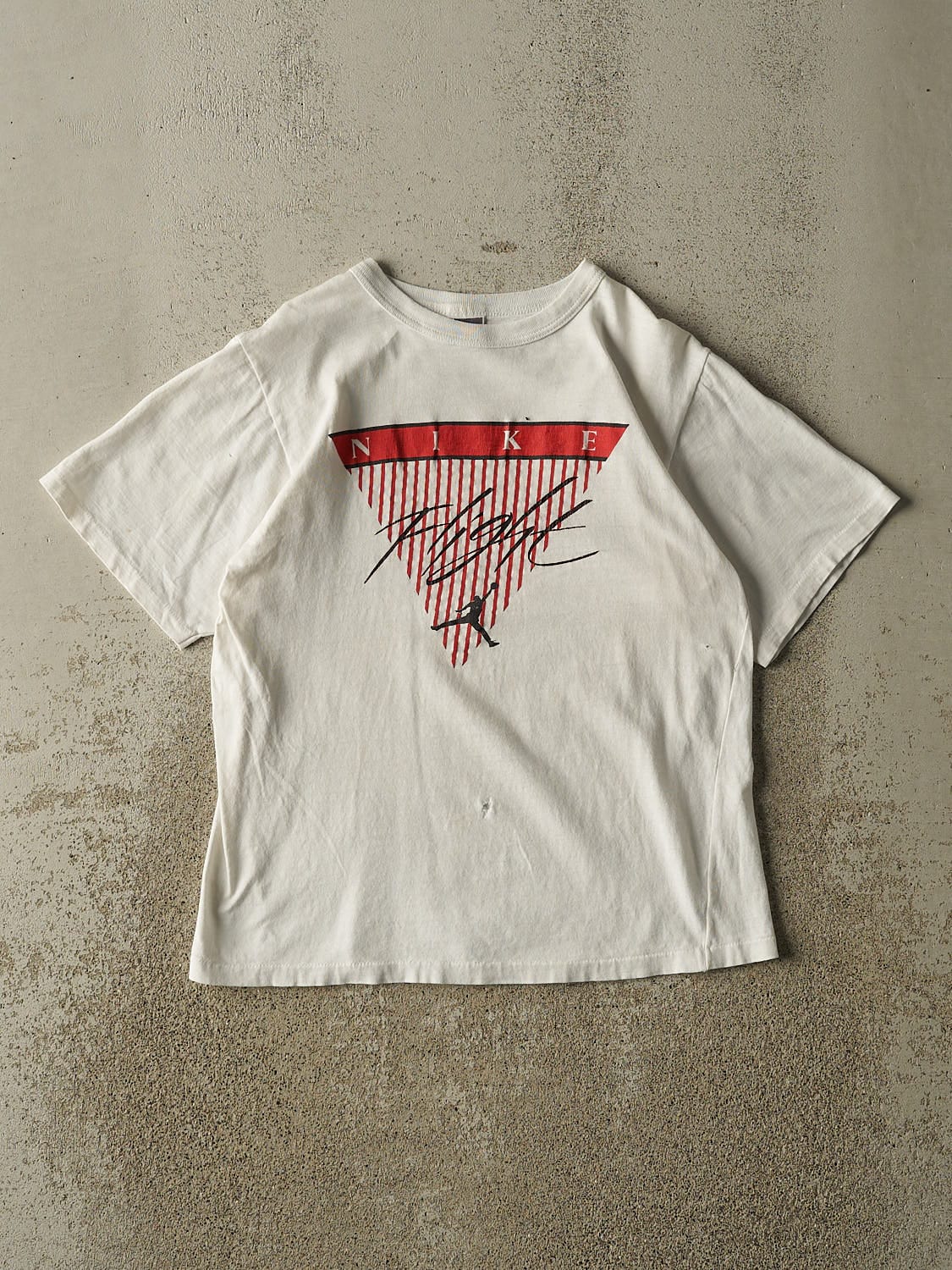 Vintage 90s White Nike x Jordan Flight Tee (S/M)