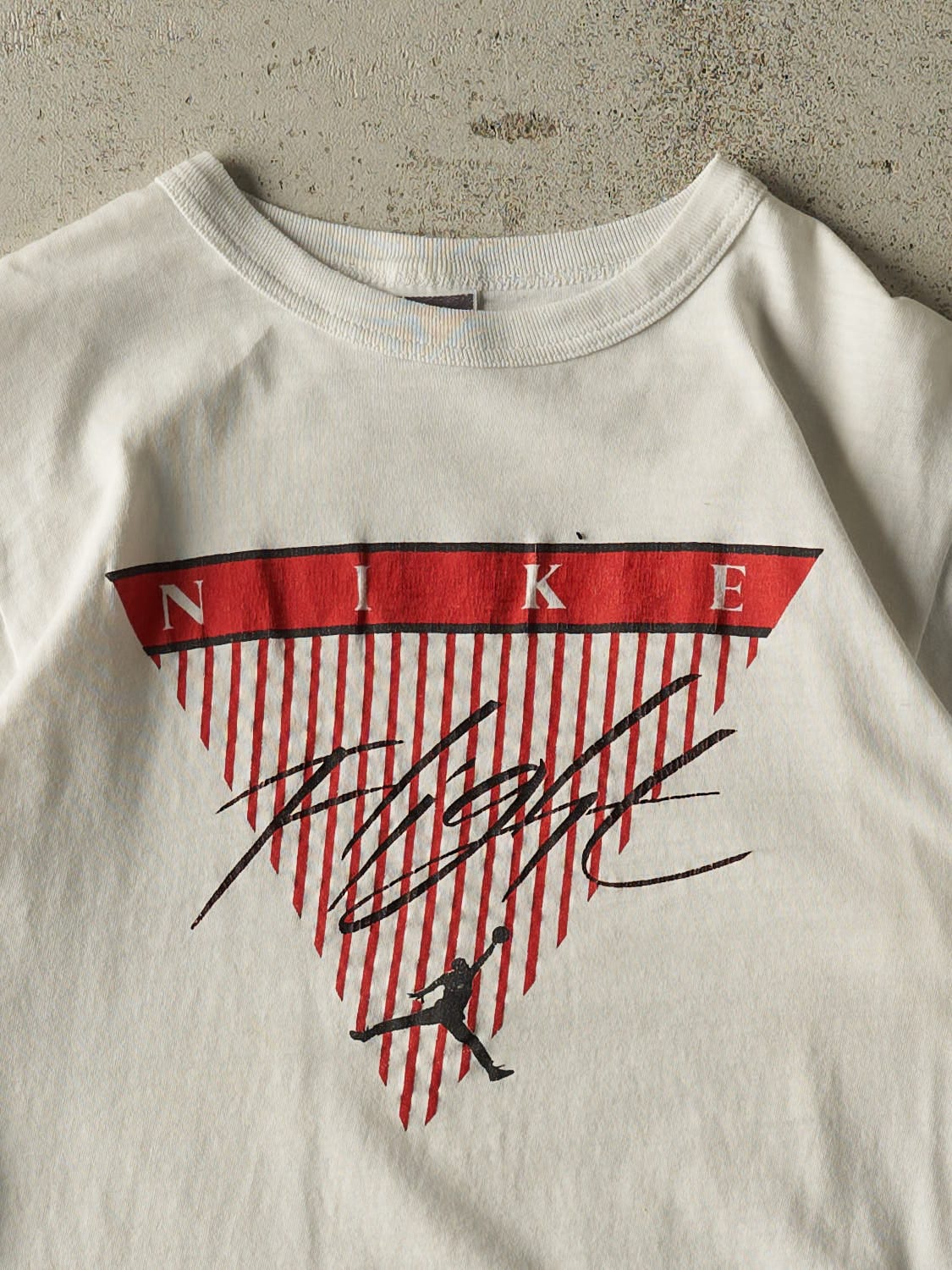 Vintage 90s White Nike x Jordan Flight Tee (S/M)