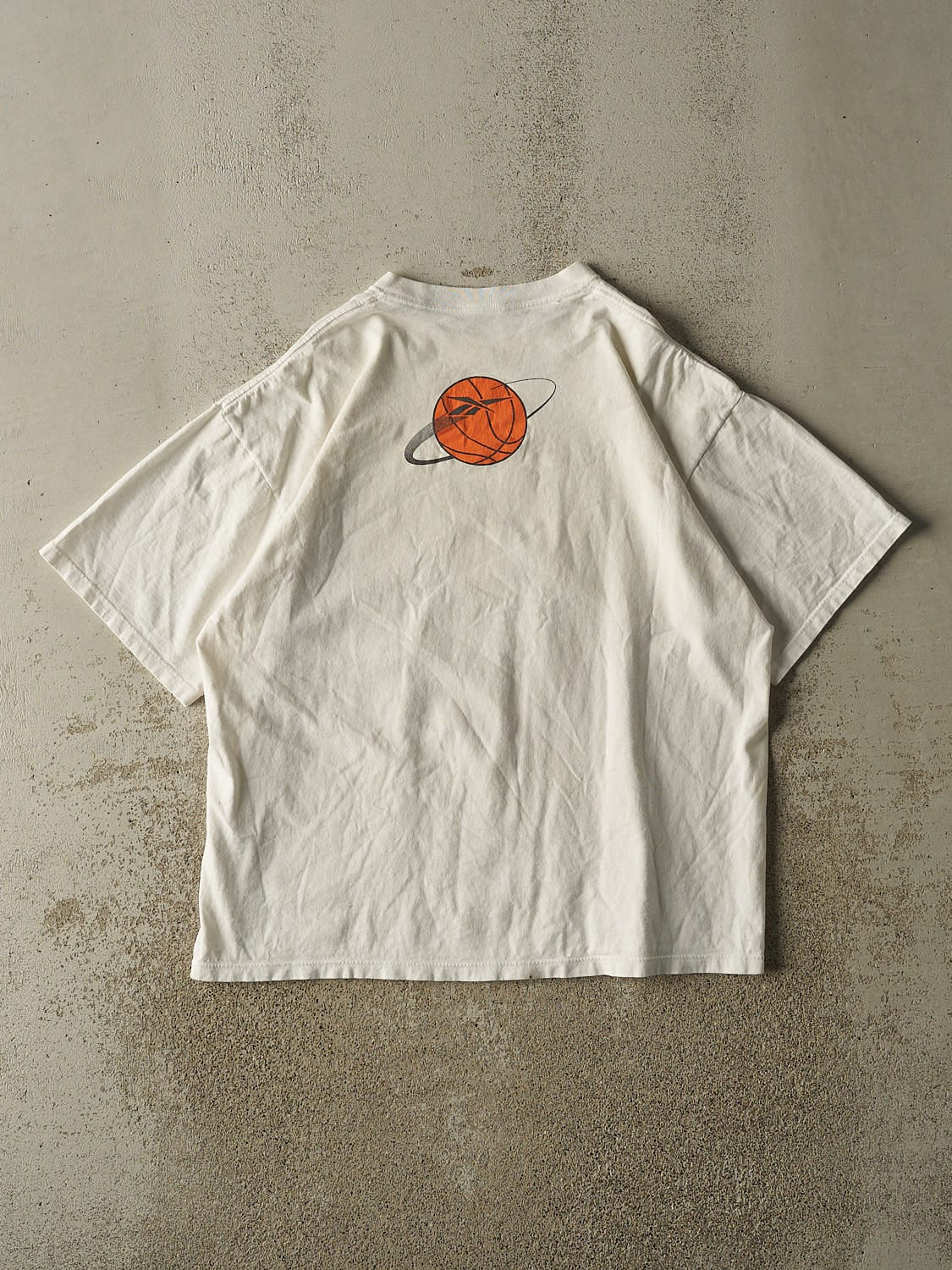 Vintage 90s White Reebok Michigan State Basketball Tee (L/XL)