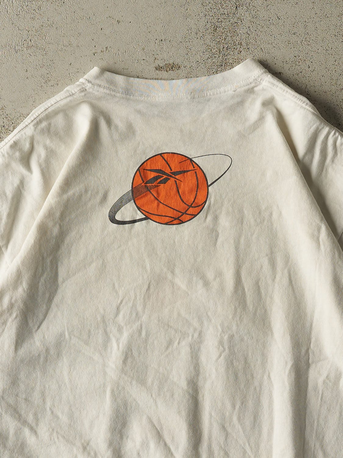 Vintage 90s White Reebok Michigan State Basketball Tee (L/XL)