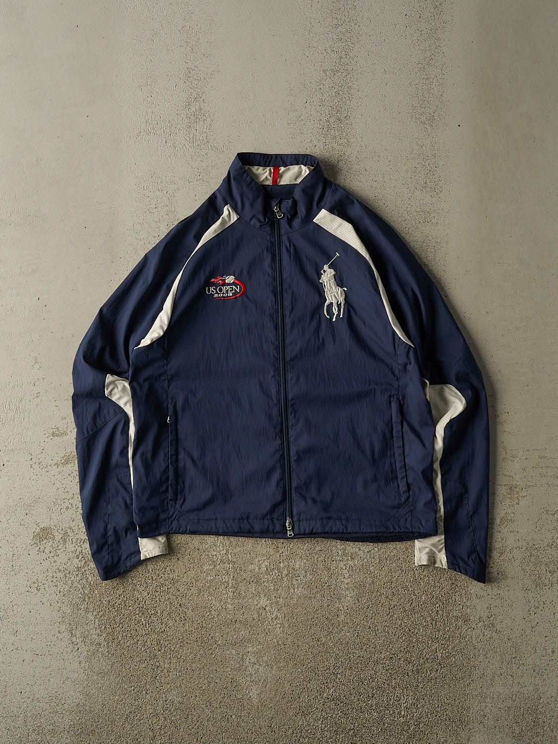 Vintage 08' Navy Blue Polo US Open Windbreaker Jacket (S/M)