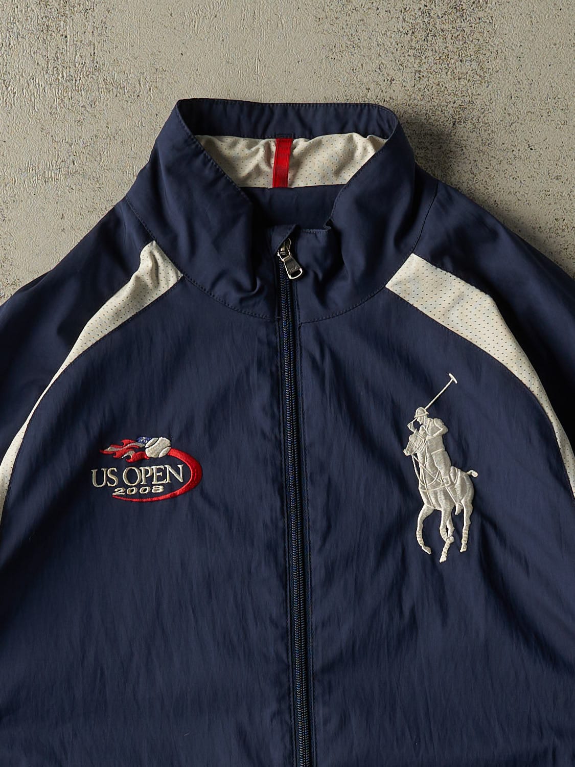 Vintage 08' Navy Blue Polo US Open Windbreaker Jacket (S/M)