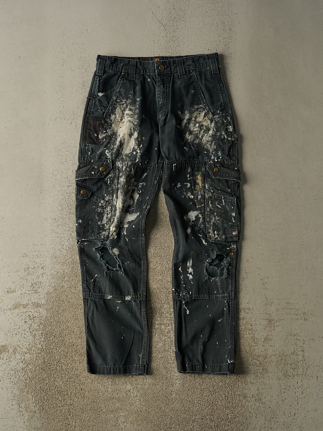Vintage Y2K Black Carhartt Utility Cargo Pants (29x31.5)
