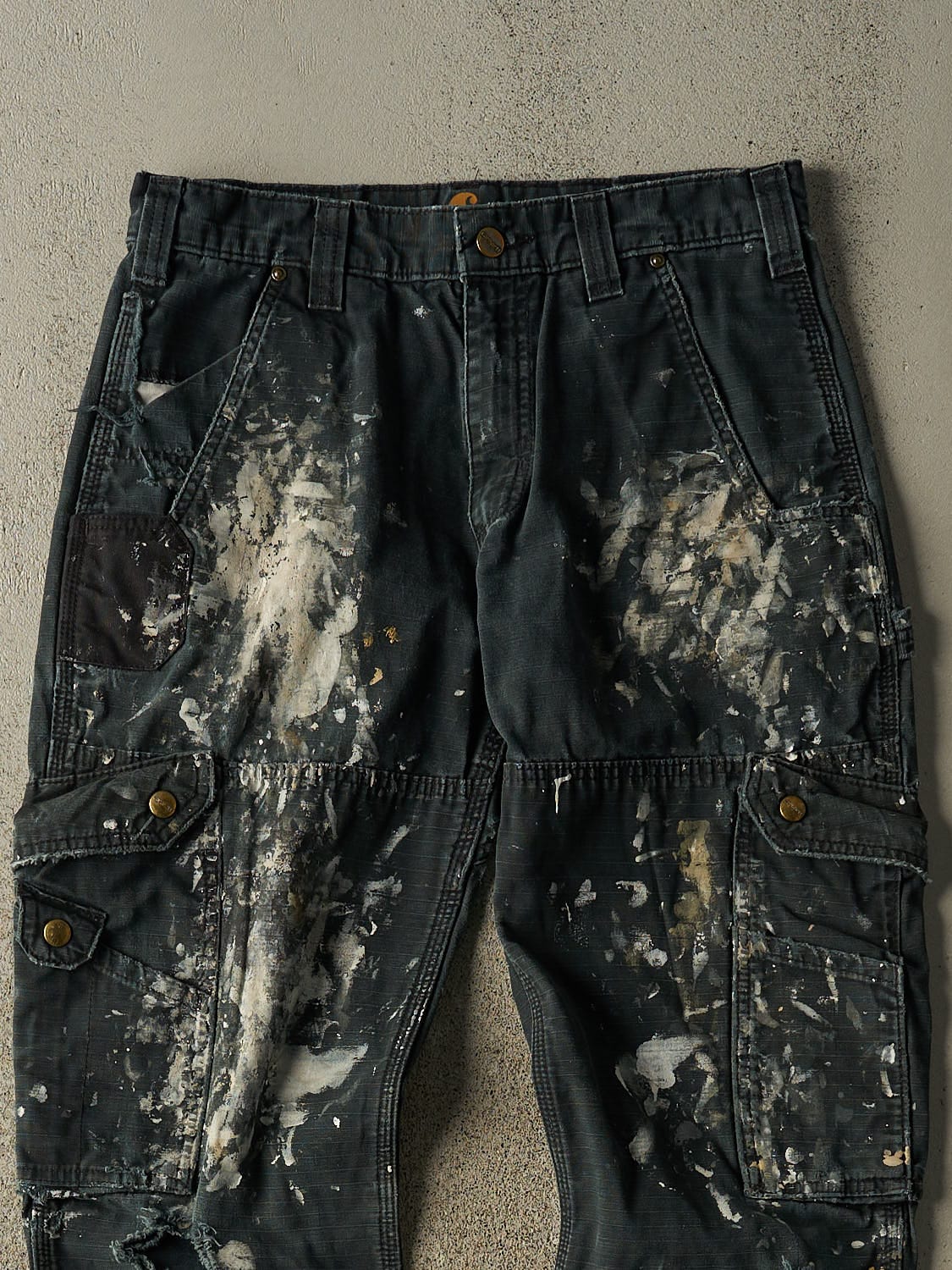 Vintage Y2K Black Carhartt Utility Cargo Pants (29x31.5)