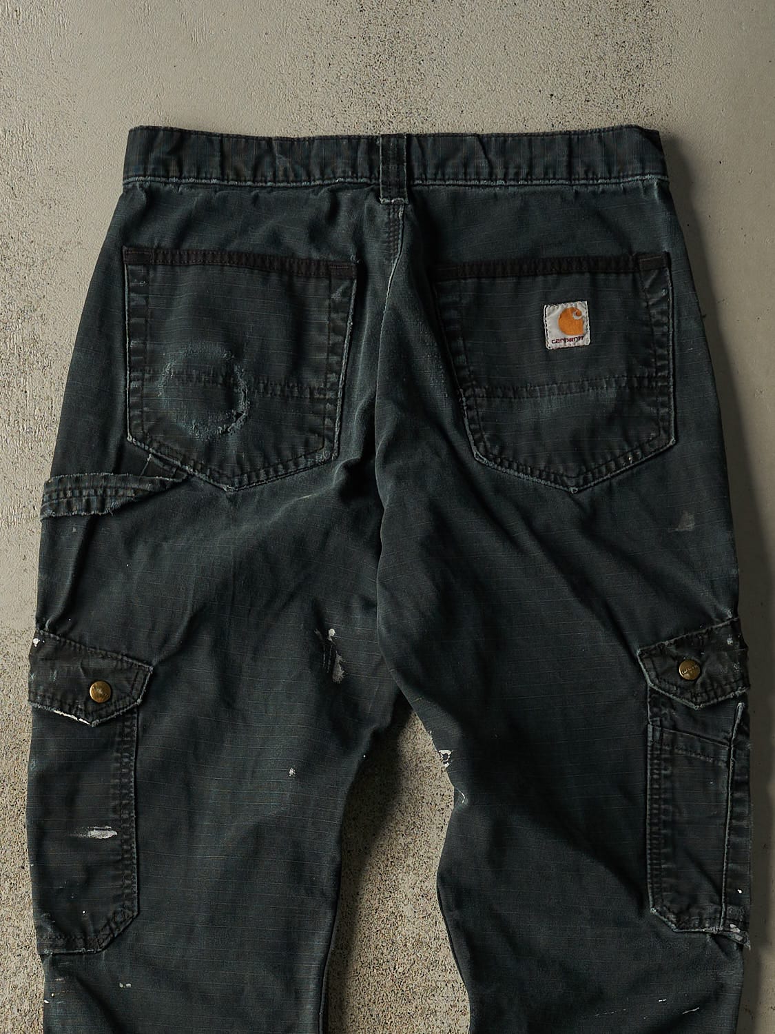 Vintage Y2K Black Carhartt Utility Cargo Pants (29x31.5)