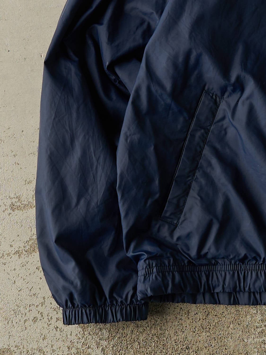 Vintage 90s Navy Blue Nike Embroidered Windbreaker Coach Jacket (S/M)
