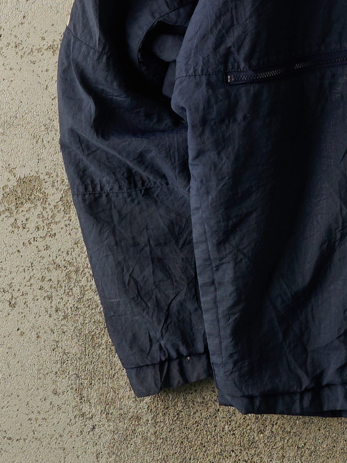 Vintage 90s Navy Blue Adidas Embroidered Windbreaker Jacket (L)