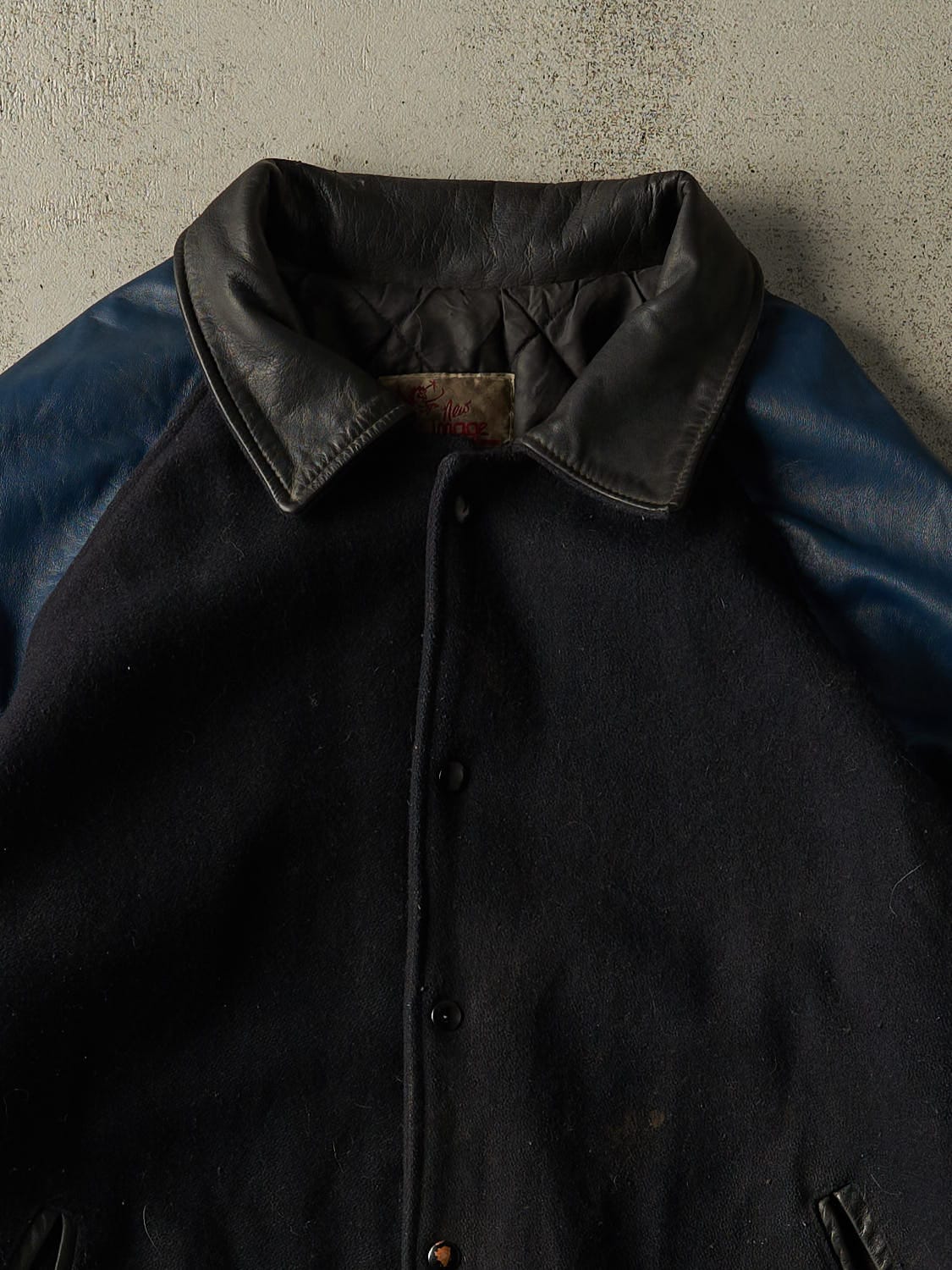 Vintage 80s Navy Blue Can-am Trucks Varsity Jacket (XXL)