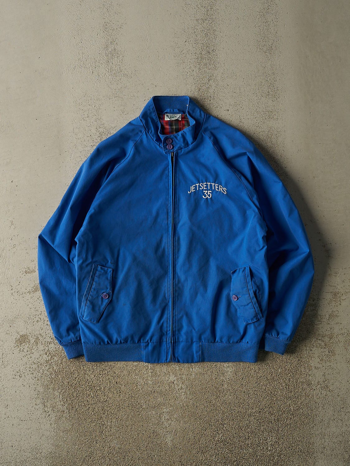 Vintage 80s Blue Lacoste Jetsetters Harrington Jacket (M/L)