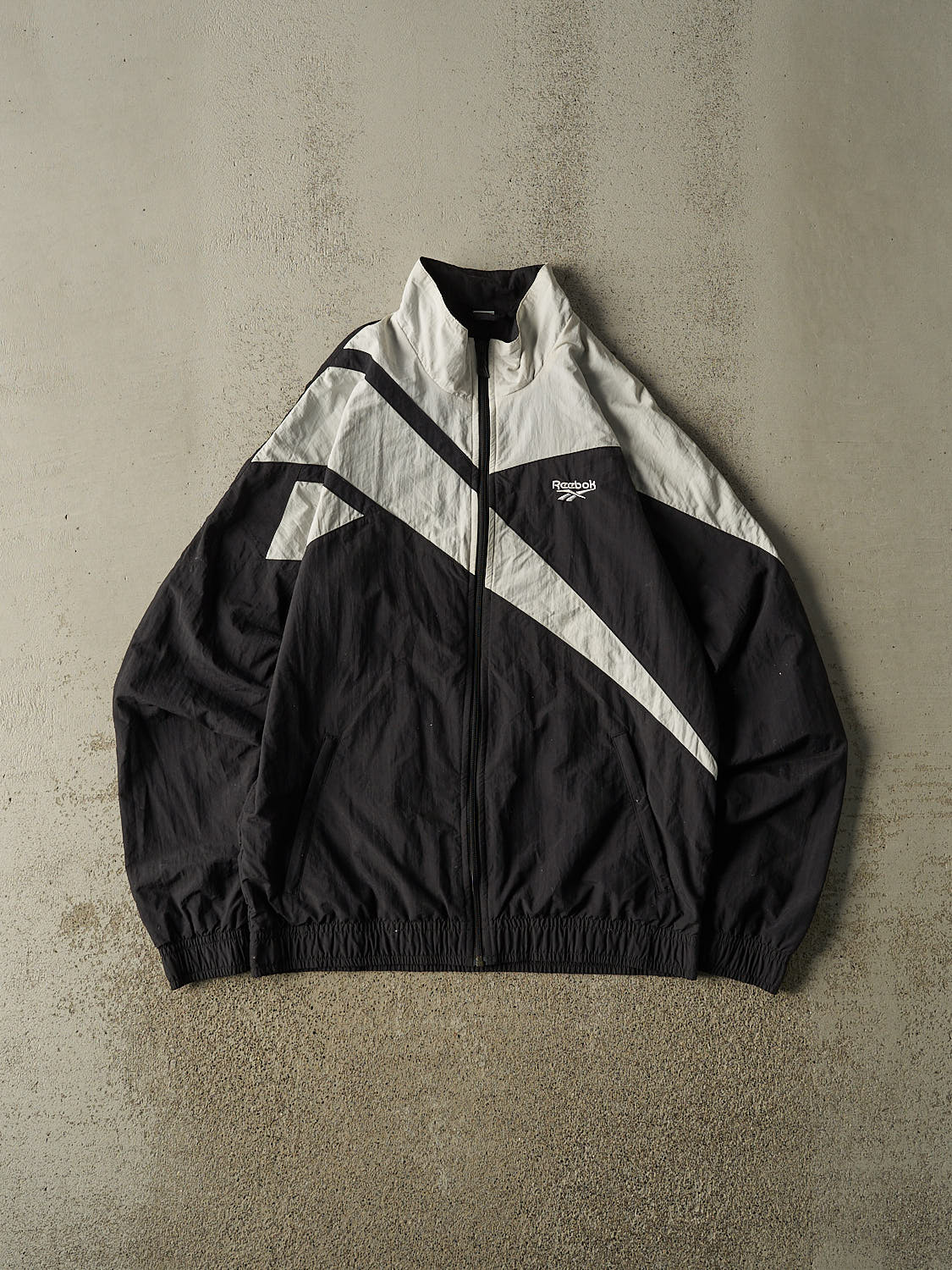 Vintage 90s Black Reebok Windbreaker Jacket (M/L)