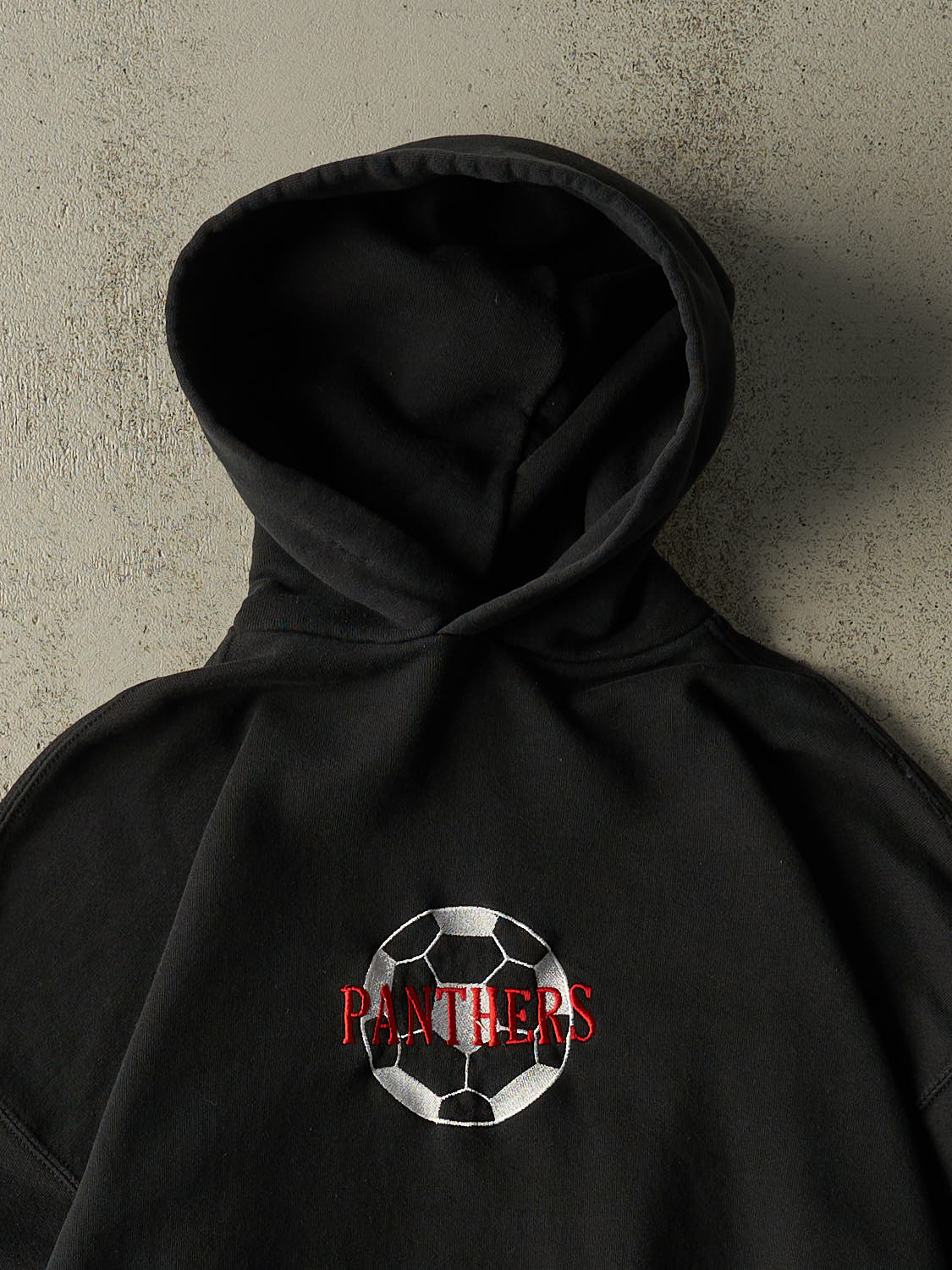 Vintage 90s Black Russell Athletic Panthers Hoodie (XL/XXL)
