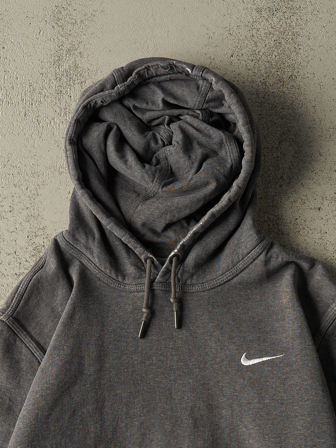 Vintage Y2K Charcoal Grey Nike Embroidered Hoodie (M/L)