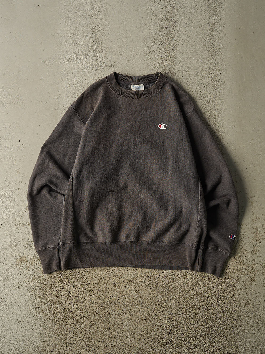 Vintage Y2K Charcoal Grey Champion Reverse Weave Crewneck (M/L)
