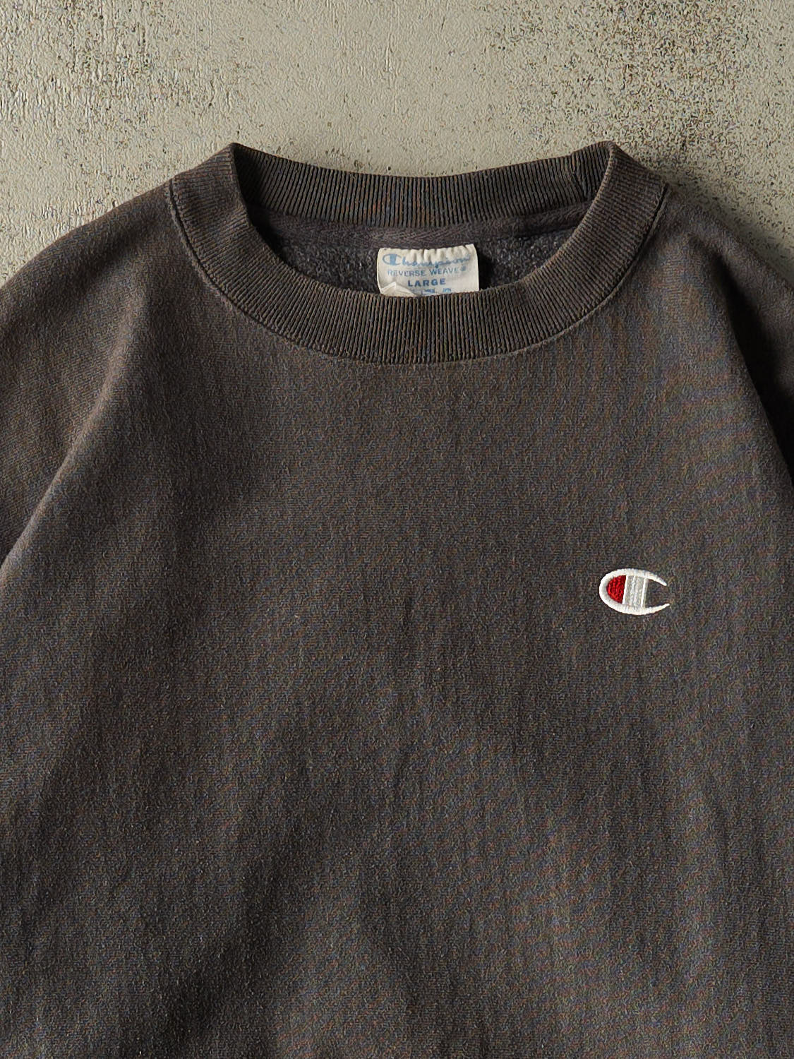Vintage Y2K Charcoal Grey Champion Reverse Weave Crewneck (M/L)