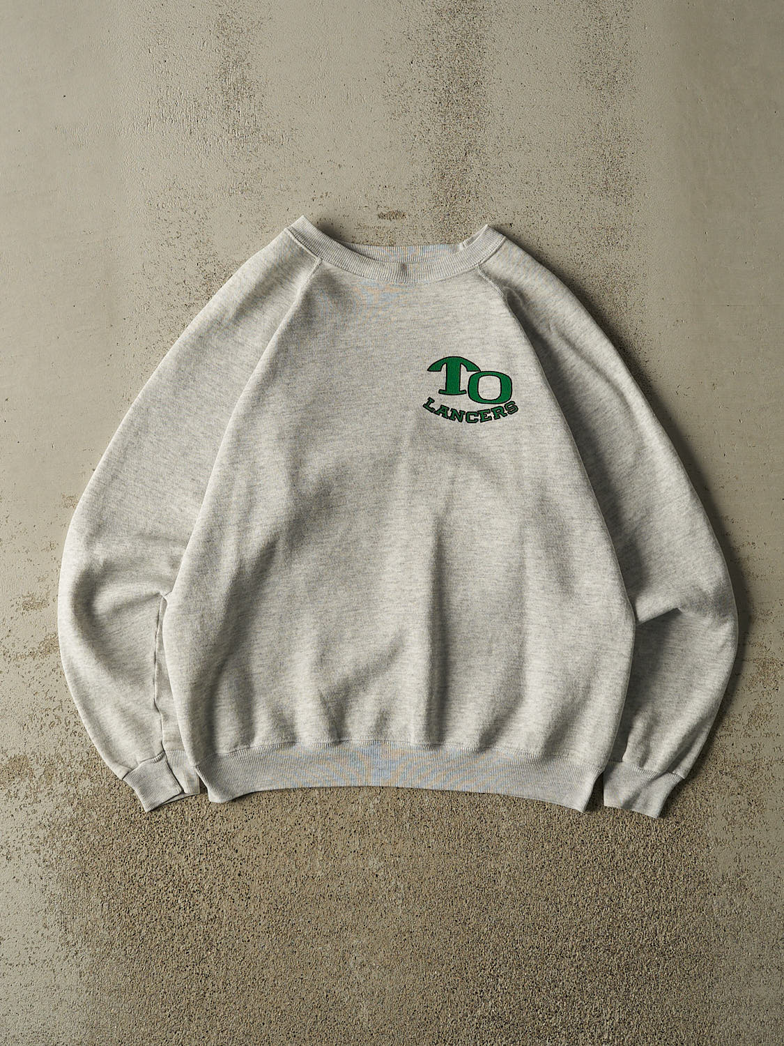 Vintage 80s Heather Grey TO Lancers Football  Crewneck (M)