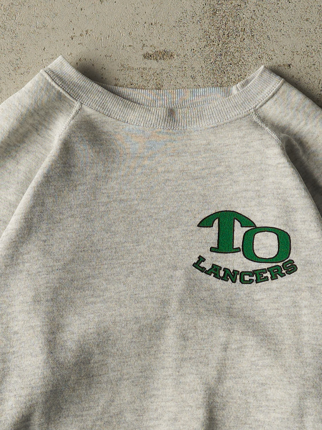 Vintage 80s Heather Grey TO Lancers Football  Crewneck (M)