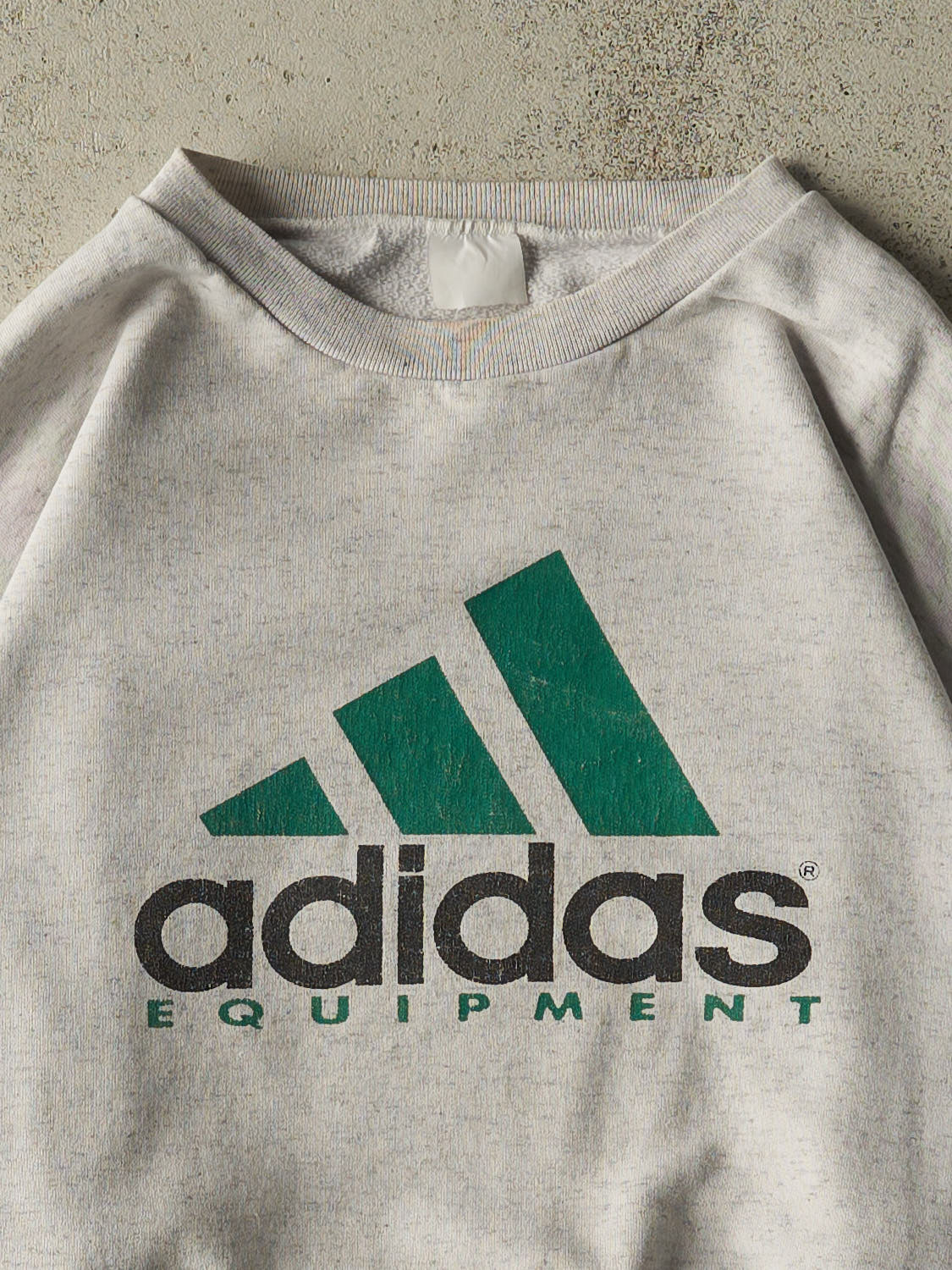 Vintage 90s Heather Grey Adidas Equipment Crewneck (M/L)