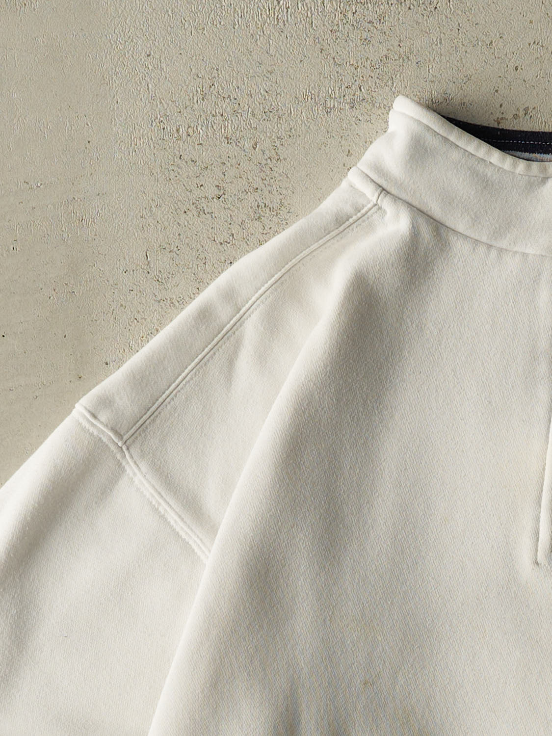 Vintage 90s White Holland America Line Quarter Zip Sweater (L/XL)