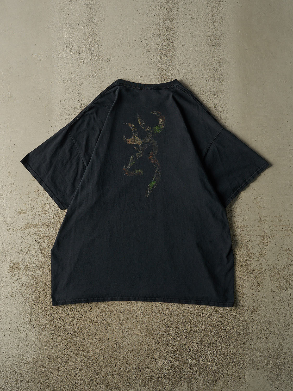 Vintage Y2K Faded Black Browning Logo Tee (XL/XXL)