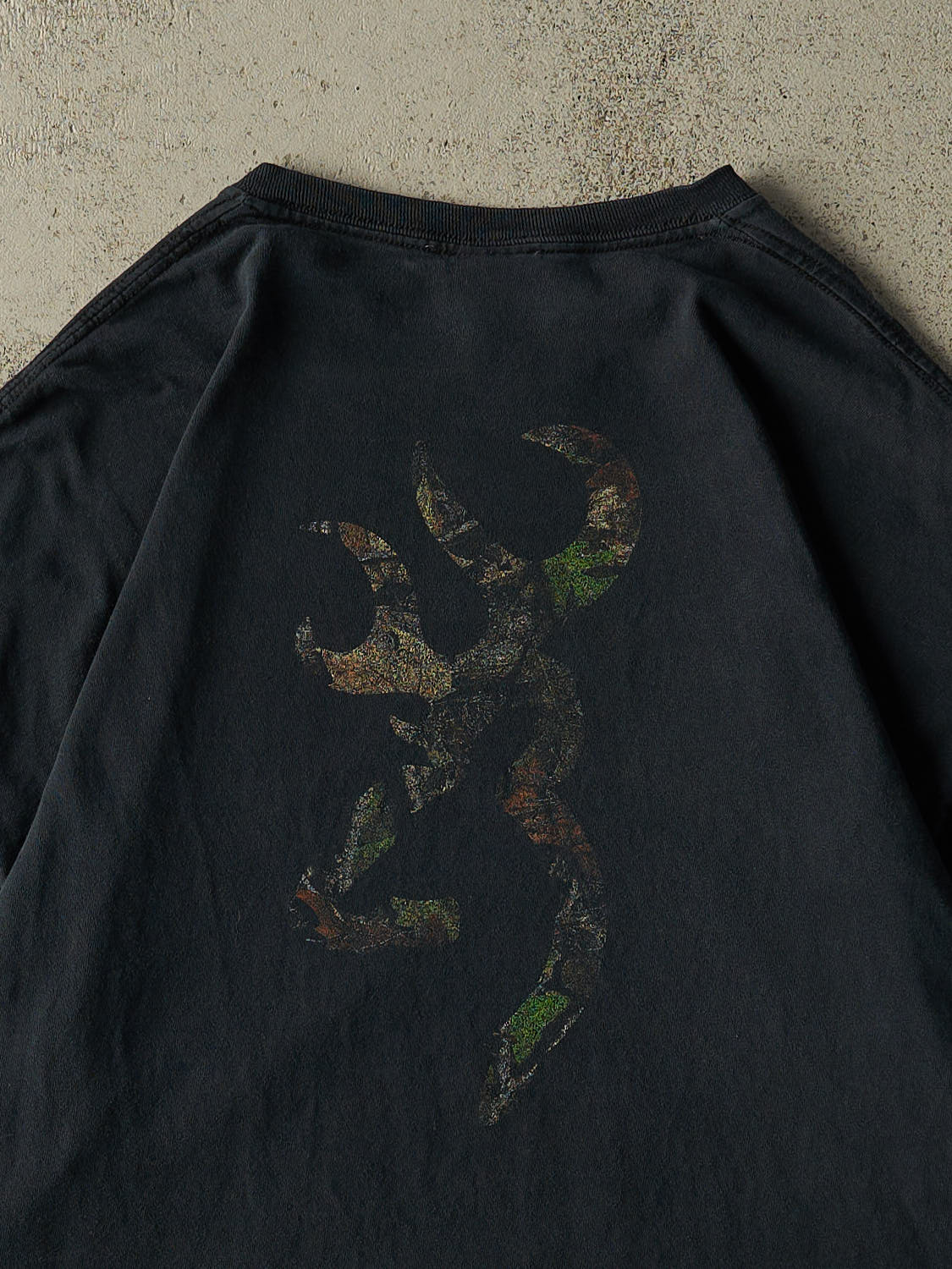 Vintage Y2K Faded Black Browning Logo Tee (XL/XXL)