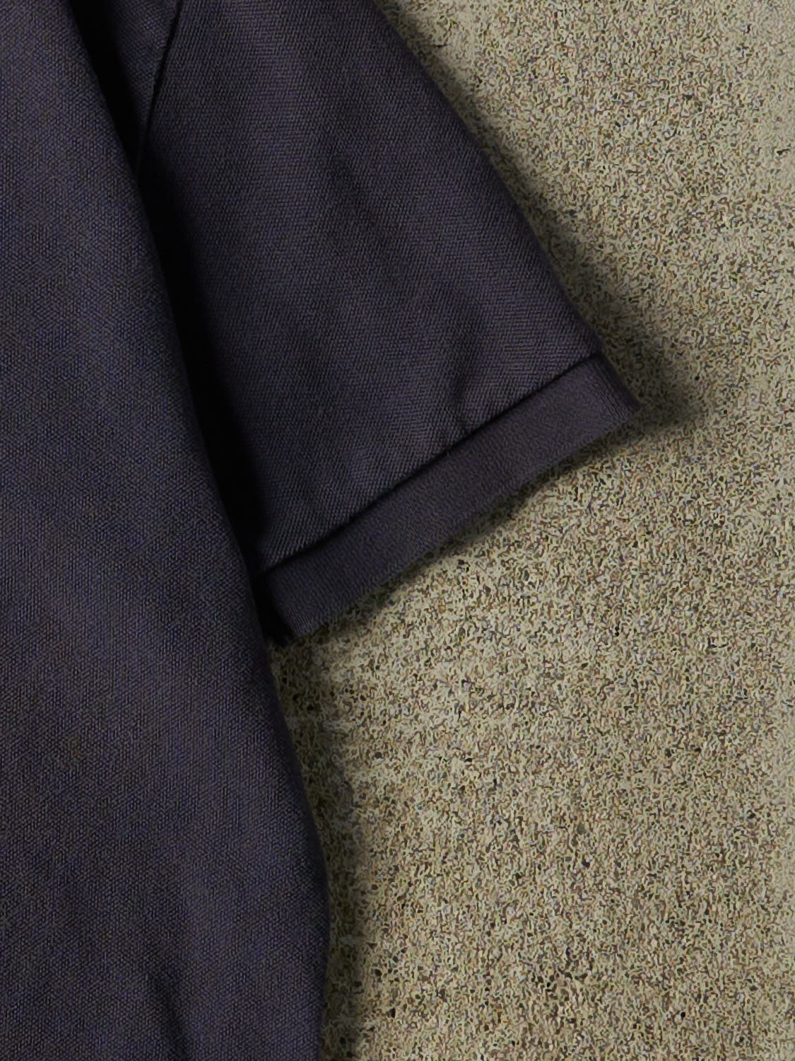 Vintage 90s Navy Blue Polo  Quarter Button Tee (M)