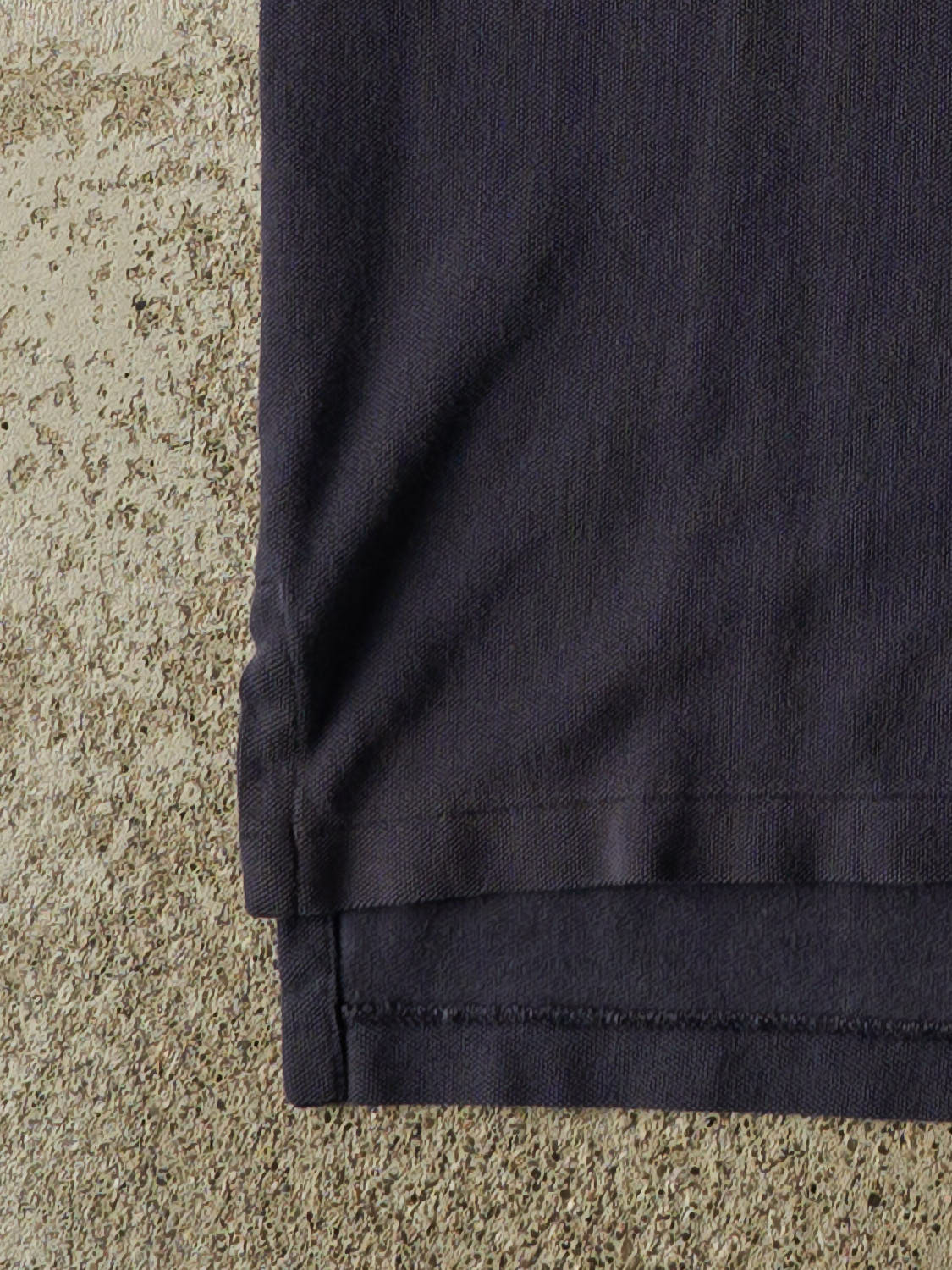 Vintage 90s Navy Blue Polo  Quarter Button Tee (M)
