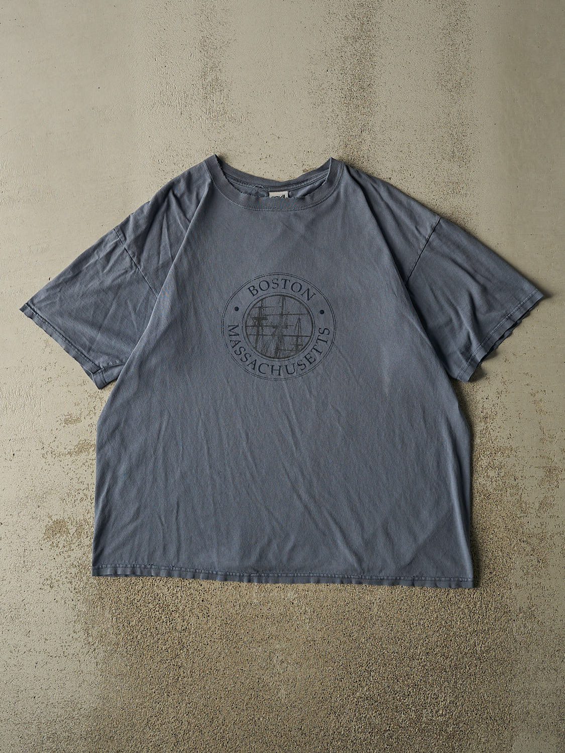 Vintage Y2K Slate Blue Boston Tee (XL/XXL)