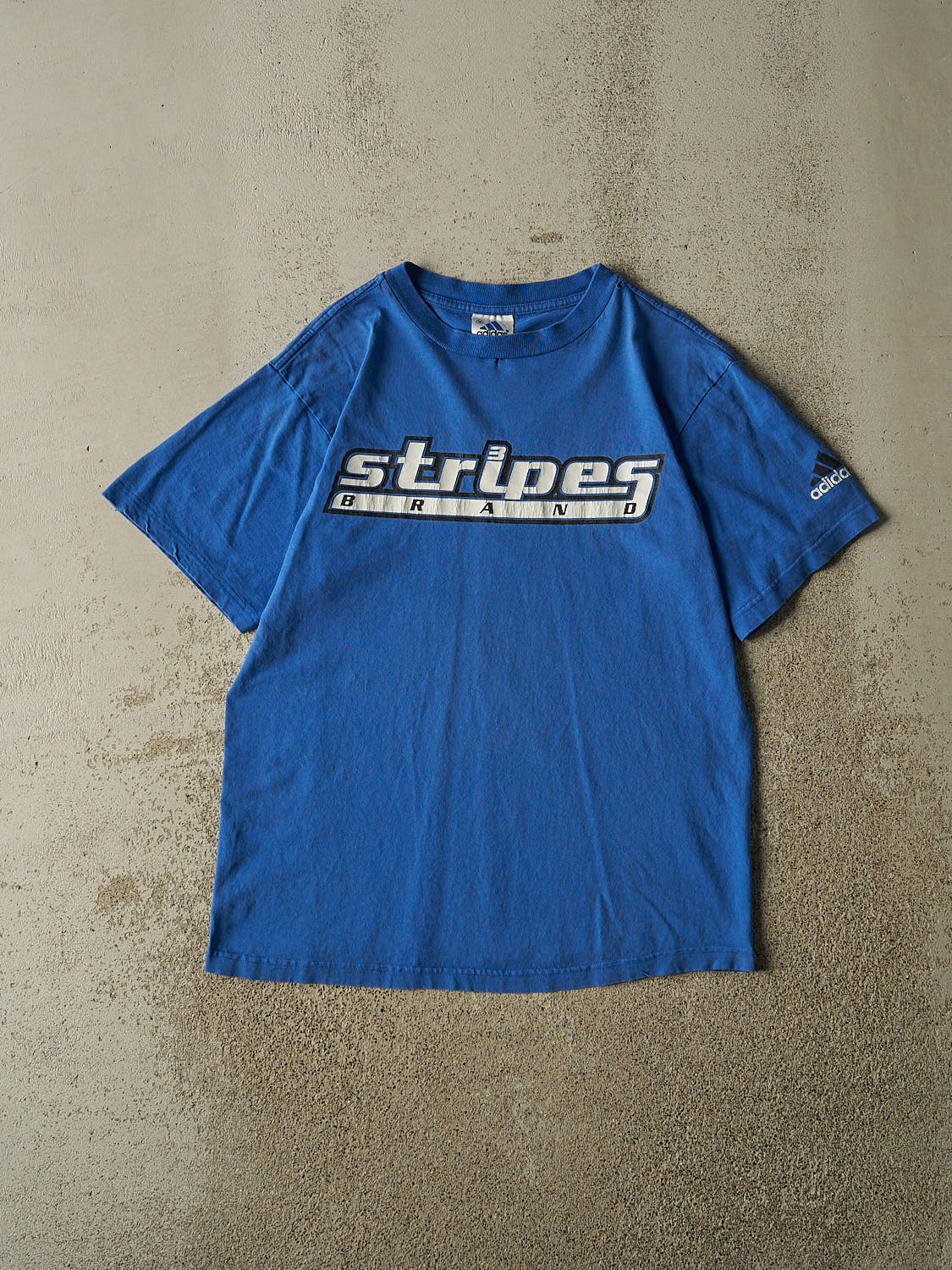 Vintage 90s Blue Adidas "Three Stripes" Tee (M/L)