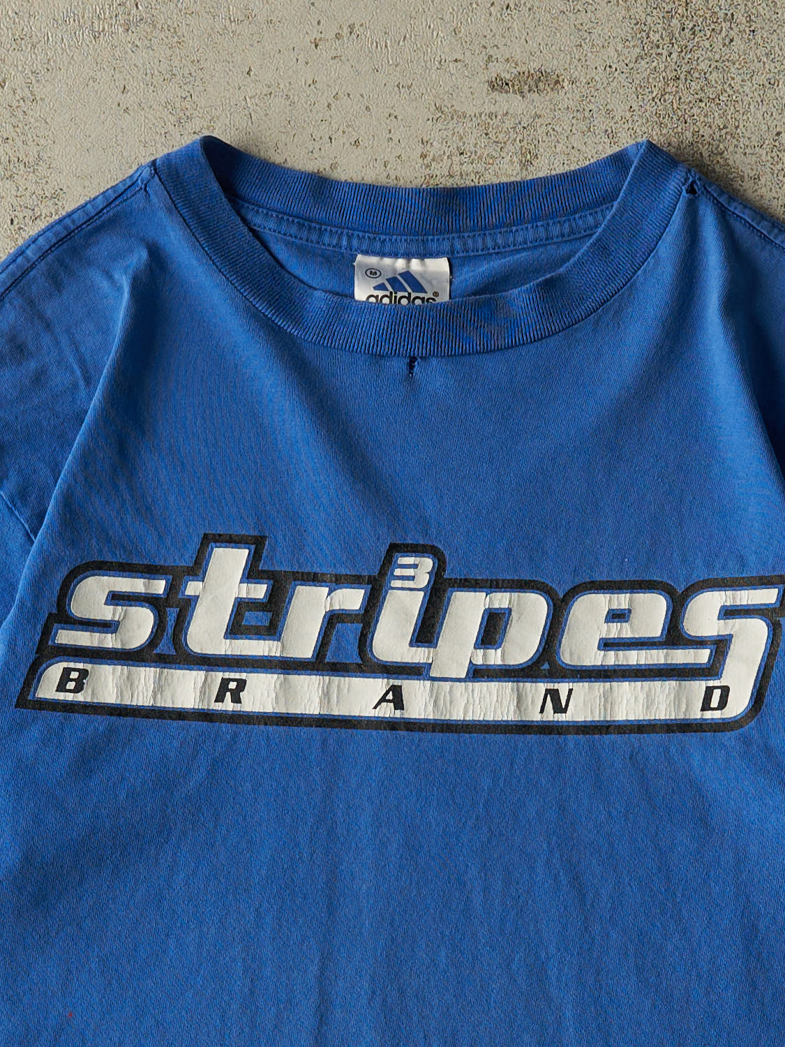 Vintage 90s Blue Adidas "Three Stripes" Tee (M/L)