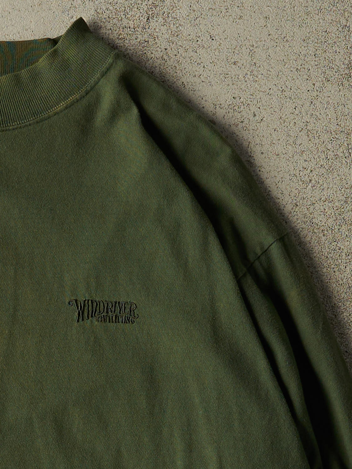Vintage 90s Green Wind River Embroidered Mock Neck Long Sleeve (XL)