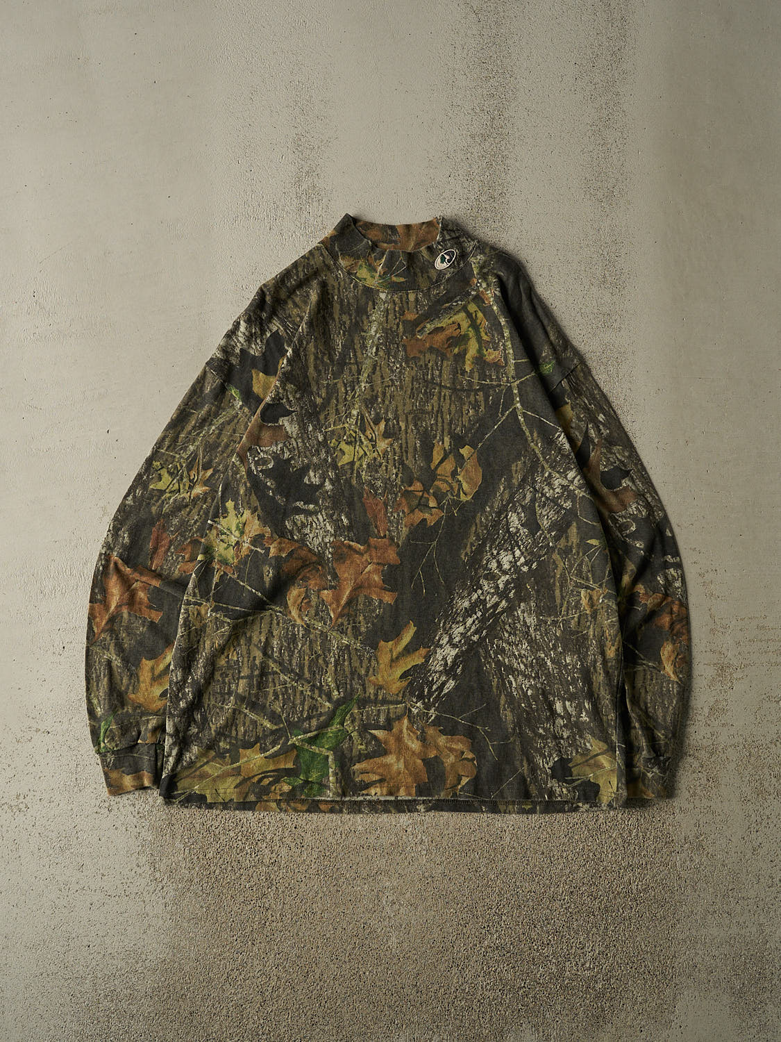 Vintage 90s Camo Mossy Oak Mock Neck  Long Sleeve (XXL/XXXL)
