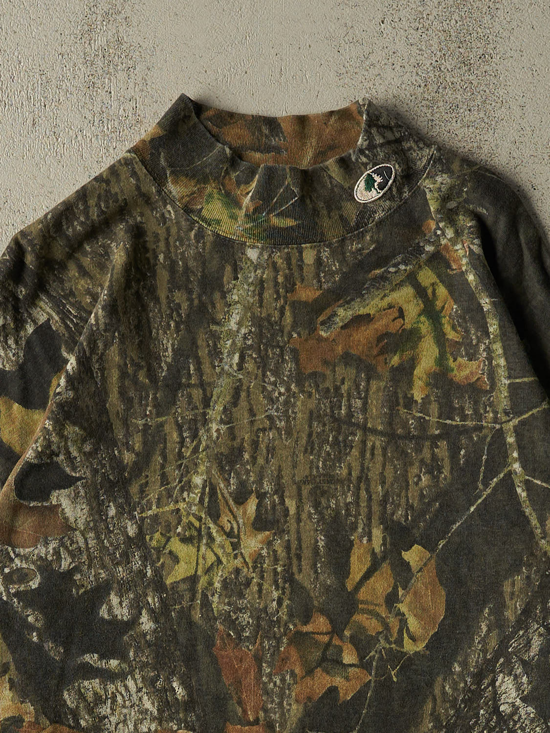Vintage 90s Camo Mossy Oak Mock Neck  Long Sleeve (XXL/XXXL)