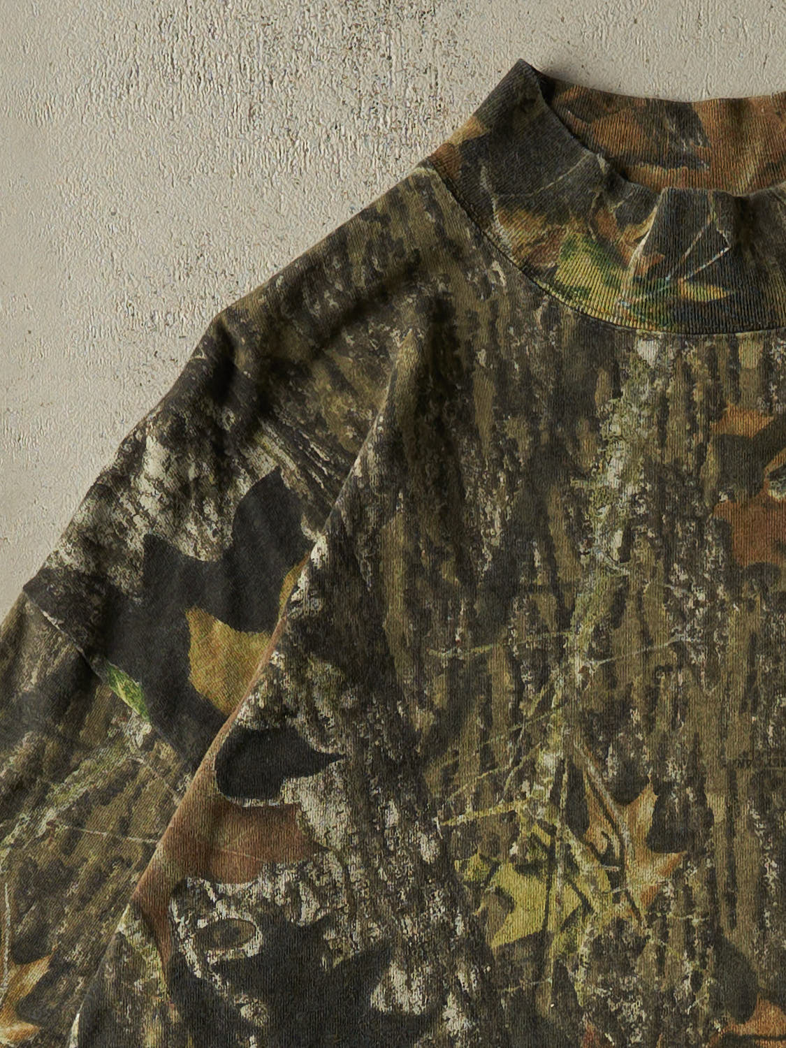 Vintage 90s Camo Mossy Oak Mock Neck  Long Sleeve (XXL/XXXL)
