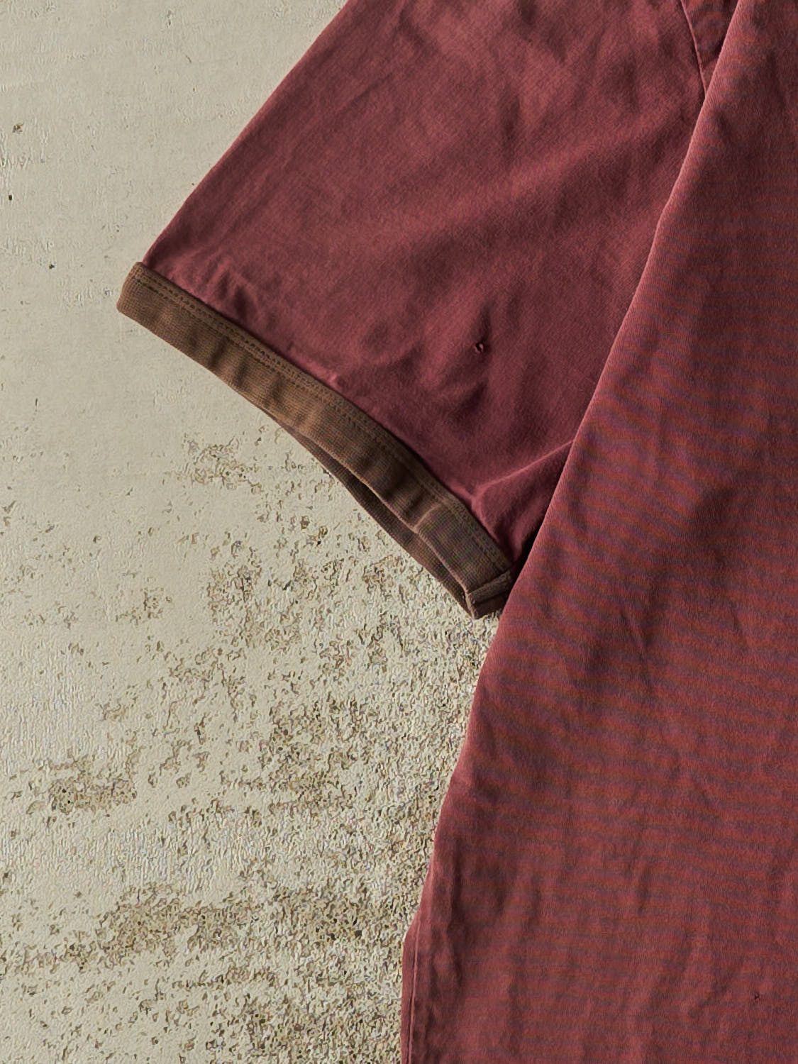 Vintage 90s Sun Faded Red Ringer  Tee (L)
