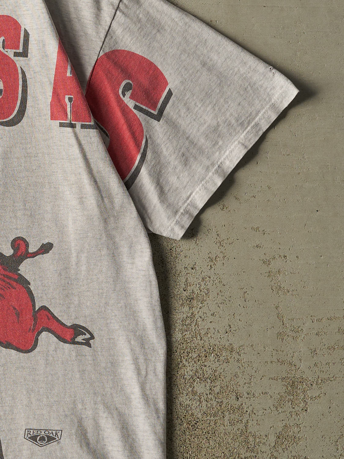 Vintage 90s Heather Grey University of Arkansas AOP Tee (XL)